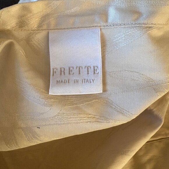 Frette Italy Standard Pillow Shams Taupe Leaf Pattern For Plump Pillows Set Of 4 - Picture 2 of 5